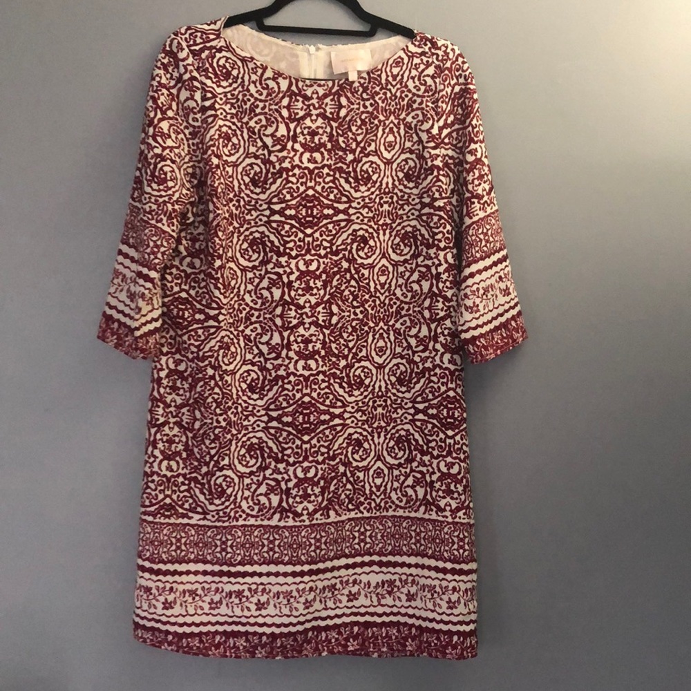 Skies are Blue Red Pattern Dress